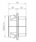 Prensaestopas partido para cables con conector, montaje en rosca M50.5, IP54, serie QVT-Click, ICOTEK