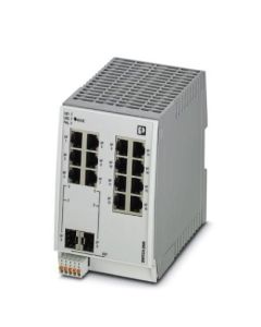 Switch gestionable 14 puertos RJ45,10/100 Mbit/s, 2 interfaces de F.O. tipo SFP con vel.100 Mbit/s, serie 2000, PHOENIX CONTACT