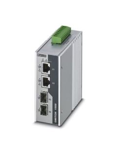 Switch POE no gestionable 2 puertos PoE RJ45, 10/100/1000 Mbit/s, 2 interfaces de F.O. SFP con vel. 10/100/1000 Mbit/s. PHOENIX CONTACT