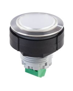 Indicador luminoso KRJVAL_24R_G, rasante, IP65, taladro Ø 30, Inox, Serie KOMBITAST R JUWEL