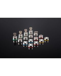 Familia completa RVA, formato Saliente, IP69K/IP67/IP65, taladro Ø 22, Inox