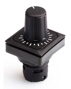 Mando para potenciómetro OKJR, rasante, IP65, taladro 23,1x23,1, Serie OKTRON JUWEL