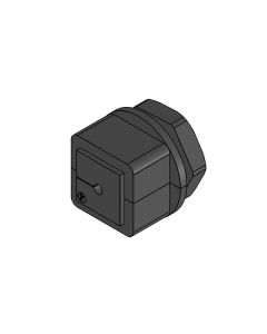 Prensaestopas partido para cables con conector, montaje en rosca M25, IP54, serie KVT, color negro, ICOTEK
