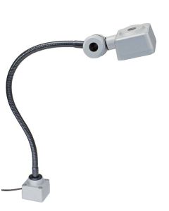 Lámpara LED focalizada con brazo flexible de 500mm para maquinaria. 8,5W, 24Vdc. IP67, serie CENALED SPOT Flexarm, LED2WORK