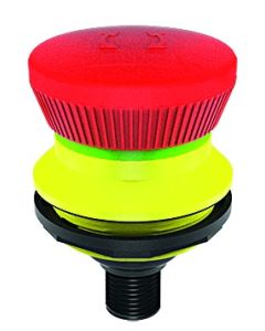 Seta de emergencia KRVKOO_C001, IP65/IP67, taladro de 30mm con conector M12 integrado. Serie SHORTRON CONNECT, SCHLEGEL