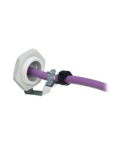 Adaptador para montaje de clips de pantalla sobre prensaestopas partidos, ICOTEK