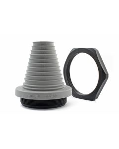 Cono pasacables, montaje en rosca taladro M85, IP68/IP66, cables 48-70mm, color gris, serie KEL-DPF, ICOTEK