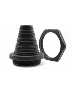 Cono pasacables, montaje en rosca taladro M75, IP68/IP66, rango cables 39-60mm, color negro, serie KEL-DPF, ICOTEK