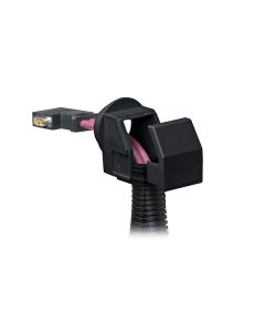 Prensaestopas partido acodado para cables con conector, montaje en rosca M32, IP54, serie KVT-W, color negro, ICOTEK
