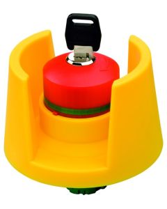 Seta de emergencia QRSKLUVSE, formato Saliente, IP65, taladro Ø 22, Serie E STOP