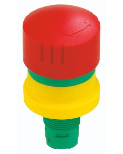Seta de emergencia RXUV, formato Saliente, IP65, taladro Ø 16, Serie E STOP