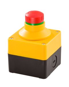 Caja equipada con seta de emergencia SIL_QRBLUVOO, Serie CAJAS