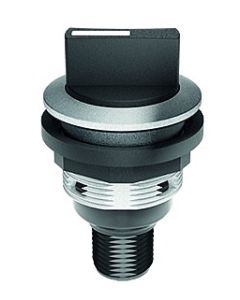 Interruptor selector de maneta SWAOI_C008,  IP65/IP67, taladro de 22mm con conector M12 integrado. Serie SHORTRON CONNECT, SCHLEGEL