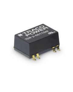 Convertidor DC DC para PCB 2W, Uin 4,5-75Vdc, Uout 3.3, 5, 12, 15, ±5, ±12, ±15Vdc, TRACO POWER