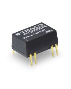 Convertidor DC DC para PCB 2W, Uin 4,5-75Vdc, Uout 5, 12, 15, ±5, ±12, ±15Vdc, TRACO POWER