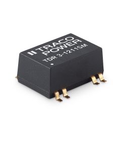 Convertidor DC DC para PCB 3W, Uin 4,5-75Vdc, Uout 3.3, 5, 12, 15, ±5, ±12, ±15Vdc, TRACO POWER
