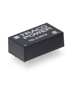 Convertidor DC DC para PCB 2W, Uin 4,5-75Vdc, Uout 3.3, 5, 12, 15, ±5, ±12, ±15Vdc, TRACO POWER