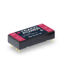 Convertidor DC DC para PCB 40W, Uin 9-75Vdc, Uout 3.3, 5, 12, 15,24, ±12, ±15Vdc, TRACO POWER