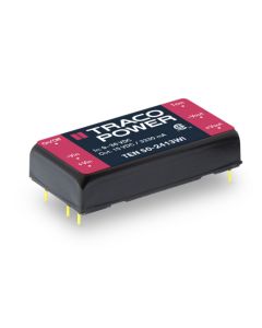 Convertidor DC DC para PCB 50W, Uin 9-75Vdc, Uout 3.3, 5, 12, 15,24Vdc, TRACO POWER