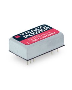 Convertidor DC DC para PCB 15W, Uin 9-75Vdc, Uout 3.3, 5, 12, 15, ±5, ±12, ±15Vdc, TRACO POWER