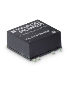 Convertidor DC DC para PCB 6W, Uin 9-75Vdc, Uout 3.3, 5, 12, 15,24, ±5, ±12, ±15Vdc, TRACO POWER
