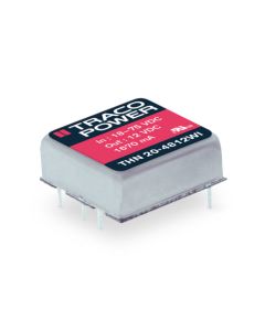 Convertidor DC DC para PCB 20W, Uin 9-75Vdc, Uout 3.3, 5, 12, 15, ±5, ±12, ±15Vdc, TRACO POWER