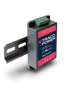 Convertidor DC DC en caja 20W, Uin 9-75Vdc, Uout 5,1, 12, 15, 24, 48Vdc, TRACO POWER