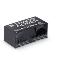 Convertidor DC DC para PCB 2W, Uin 4,5-75Vdc, Uout 3.3, 5, 12, 15, ±5, ±12, ±15Vdc, TRACO POWER