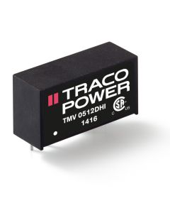 Convertidor DC DC para PCB 1W, Uin 4,5-26,6Vdc, Uout 3.3,5,9,12,15, ±5, ±9, ±12, ±15, ±15 y-9Vdc, TRACO POWER