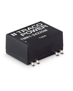 Convertidor DC DC para PCB 1W, Uin 4,5-75Vdc, Uout 3.3, 5, 12, 15, ±5, ±12, ±15Vdc, TRACO POWER
