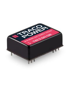 Convertidor DC DC para PCB 5W, Uin 9-75Vdc, Uout 3.3, 5, 12, 15,24, ±5, ±12, ±15Vdc, TRACO POWER