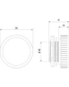Compensador de presión de la serie DA 284 acero inox V4A, rosca M40, IP66|IP69K, UL, STEGO
