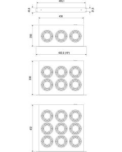 Ventilador IP20, serie LE 019, caudal 972m3/h, 230Vac, recorte mm, UL, STEGO