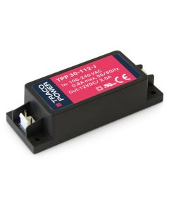 Fuente de Alimentación AC DC con montaje JST, 20, 30W, Uout 3,3, 5, 9, 12, 15, 24, 36, 48Vdc, TRACO POWER