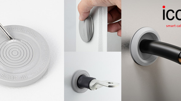 Membrana pasacables individual con anillos de sellado pretroquelados. Conducción de cables individuales rápida y fácil
