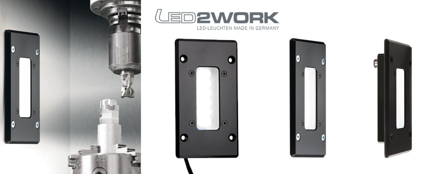 Iluminación LED ultracompacta con IP68 para maquinaria industrial con la serie VARILED de LED2WORK