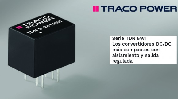 Convertidor DC DC de 5 W de TRACO POWER. Más compacto y con una excelente gestión térmica