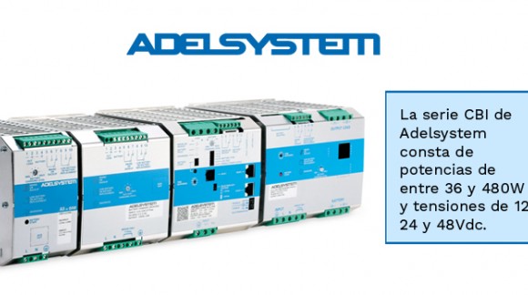 UPS DC a carril con cargador inteligente y apta para elevados picos de corriente de la serie CBI de ADELSYSTEM